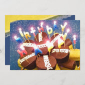 Cupcake Invitation d'anniversaire (Devant / Derrière)