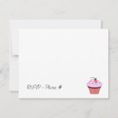 Cupcake Invitation d'anniversaire (Dos)