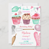 Cupcake Invitation d'anniversaire (Devant)