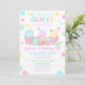 Cupcake Invitation d'anniversaire - Sweets Invitat (Debout devant)