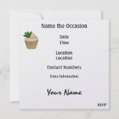 Cupcake - Invitation de la fête - SRF (Dos)