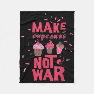 Cupcake is geen oorlog fleece deken