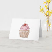 Cupcake Kaart (Gele Bloem)