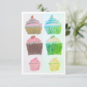 Cupcake-kaart Bedankkaart (Staand voorkant)