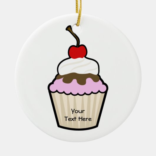 Cupcake Keramisch Ornament (Voorkant)