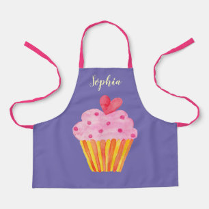 Cupcake Kids NOM tablier à cuisson aquarelle rét