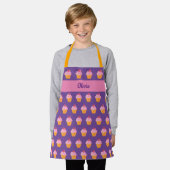 Cupcake Kids NOM tablier à cuisson aquarelle rétro (Porté)