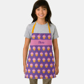 Cupcake Kids NOM tablier à cuisson aquarelle rétro (Insitu)