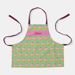 Cupcake Kids NOM tablier de cuisson aquarelle rétr