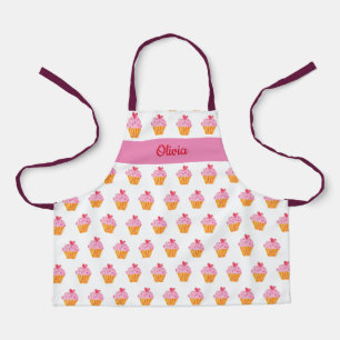 Cupcake Kids NOM tablier de cuisson aquarelle rétr
