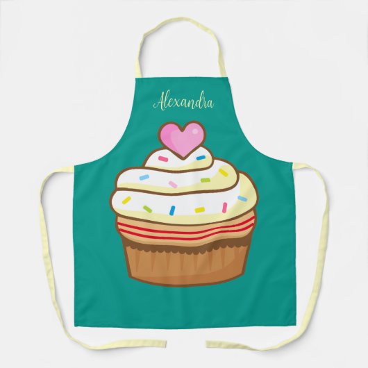 Cupcake Kids NOM tablier de cuisson rétro (Recto)