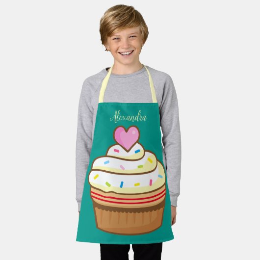 Cupcake Kids NOM tablier de cuisson rétro (Porté)