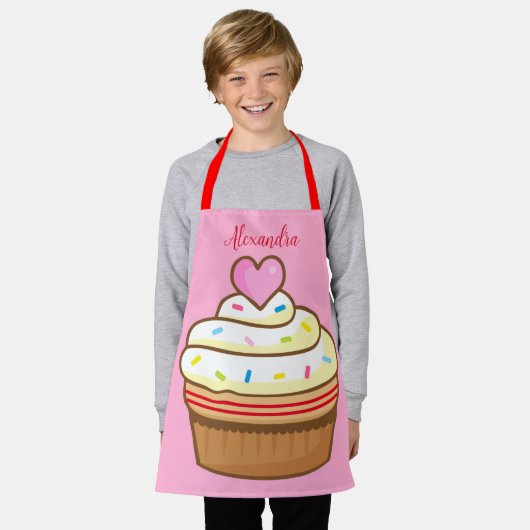 Cupcake Kids NOM tablier de cuisson rétro (Porté)