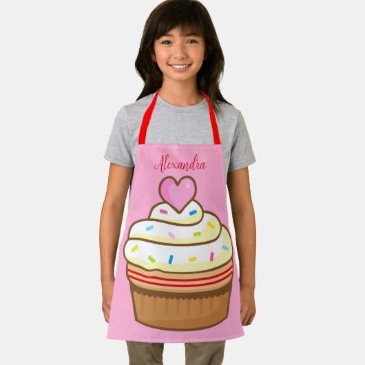 Cupcake Kids NOM tablier de cuisson rétro (Insitu)