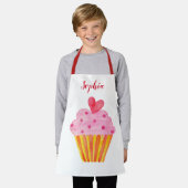 Cupcake Kinder BENAMING BROKEN Apron waterverf ret Schort (Gedragen)