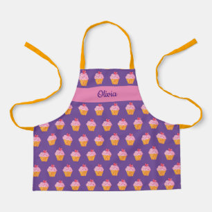 Cupcake Kinder BENAMING BROKEN Apron waterverf ret Schort