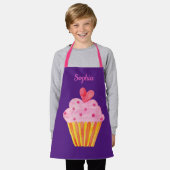 Cupcake Kinder NAAM bakpron waterverf Schort (Gedragen)