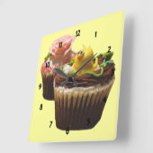 Cupcake-klok Vierkante Klok (Hoek)