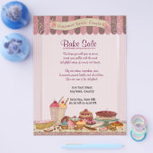 Cupcake, koekjes en smaakbake-reclamebrochure flyer (Enkel)