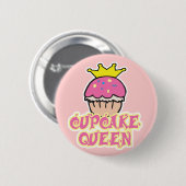 Cupcake Koningin Ronde Button 5,7 Cm (Voorkant /achterkant)