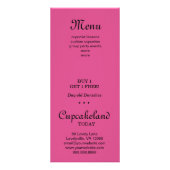 Cupcake Korting Loyalty Kaarten Bloem Damask roze (Achterkant)