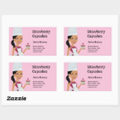 Cupcake Label met Karakterontwerp #1 (Vel)