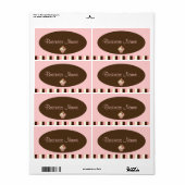 Cupcake-labels Etiket (Full Sheet)