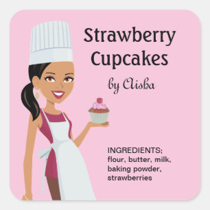 Cupcake Labels met Karakterontwerp #1