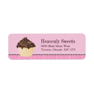 Cupcake-labels voor bedrijfsretour etiket