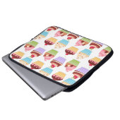Cupcake Laptop Hoesje Laptop Sleeve (Voorkant onderkant)