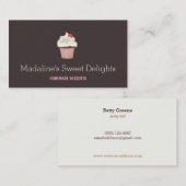 Cupcake Logo Bakkerij Gebak Chef Catering II Visitekaartje (Voorkant / Achterkant)