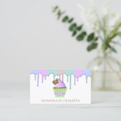 Cupcake-Logo bakkerij-kaas, schattig Visitekaartje (Staand voorkant)