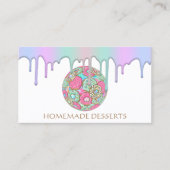 Cupcake Logo boulangerie Chef, Carte de visite mig (Devant)