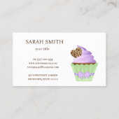 Cupcake Logo boulangerie Chef, Carte de visite mig (Dos)