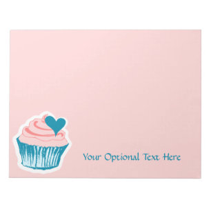 Cupcake Love aangepaste tekst notitieblokken