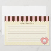 Cupcake Love Briefpapier (Voorkant / Achterkant)