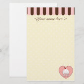 Cupcake Love Briefpapier (Voorkant / Achterkant)