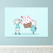 Cupcake Love Canvas Afdruk (Insitu (Houten vloer))