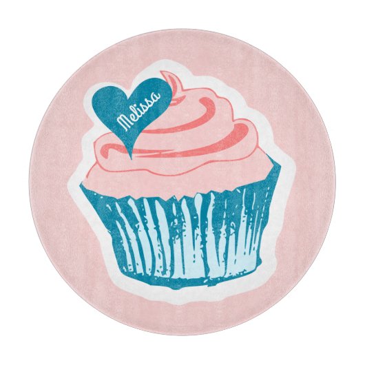 Cupcake Love Custom name-board Snijplank (Voorkant)