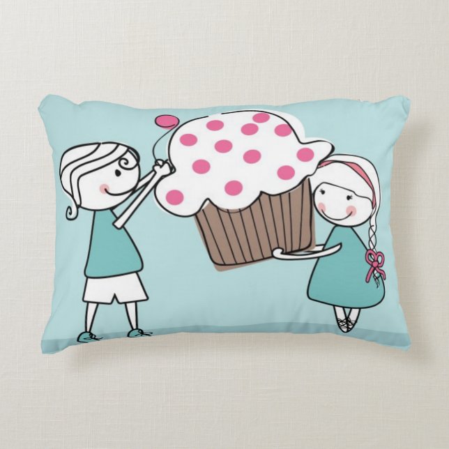 Cupcake Love Decoratief Kussen (Voorkant)