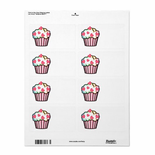 Cupcake Love Etiket (Full Sheet)