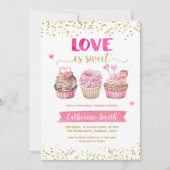 Cupcake Love is Sweed Bridal Shower Invitation (Devant)
