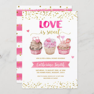 Cupcake Love is Sweed Bridal Shower Invitation