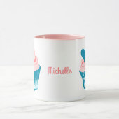 Cupcake Love nom personnalisé mugs (Centre)