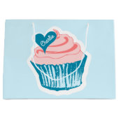 Cupcake Love personnalisé sac cadeau texte (Devant)