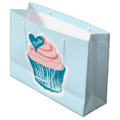 Cupcake Love personnalisé sac cadeau texte (Devant Angle)