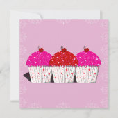 Cupcake Love sur Cartes pour notes roses (Devant)