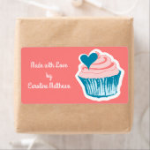 Cupcake Love texte personnalisé étiquettes (En situation)
