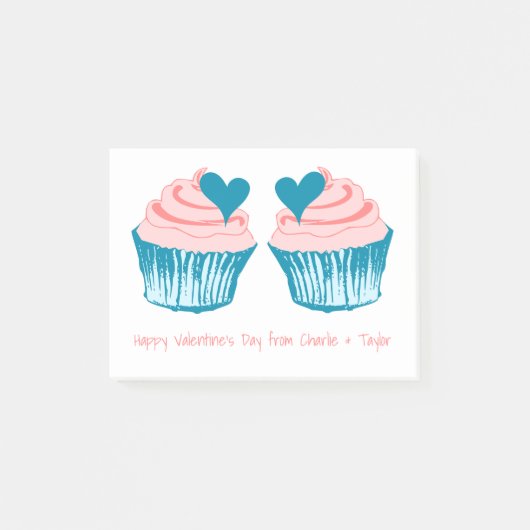 Cupcake Love texte personnalisé Post-It notes (Devant)