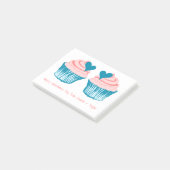 Cupcake Love texte personnalisé Post-It notes (Incliné)